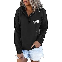 JJHAEVDY Womens Puppy Paw Prints Casual Hoodie