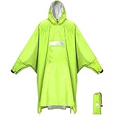 ANYOO Hooded Rain Poncho for Adults Waterproof Lightweight Rain Coat for Men Women Reusable Rain Jacket for Emergency Outdoor