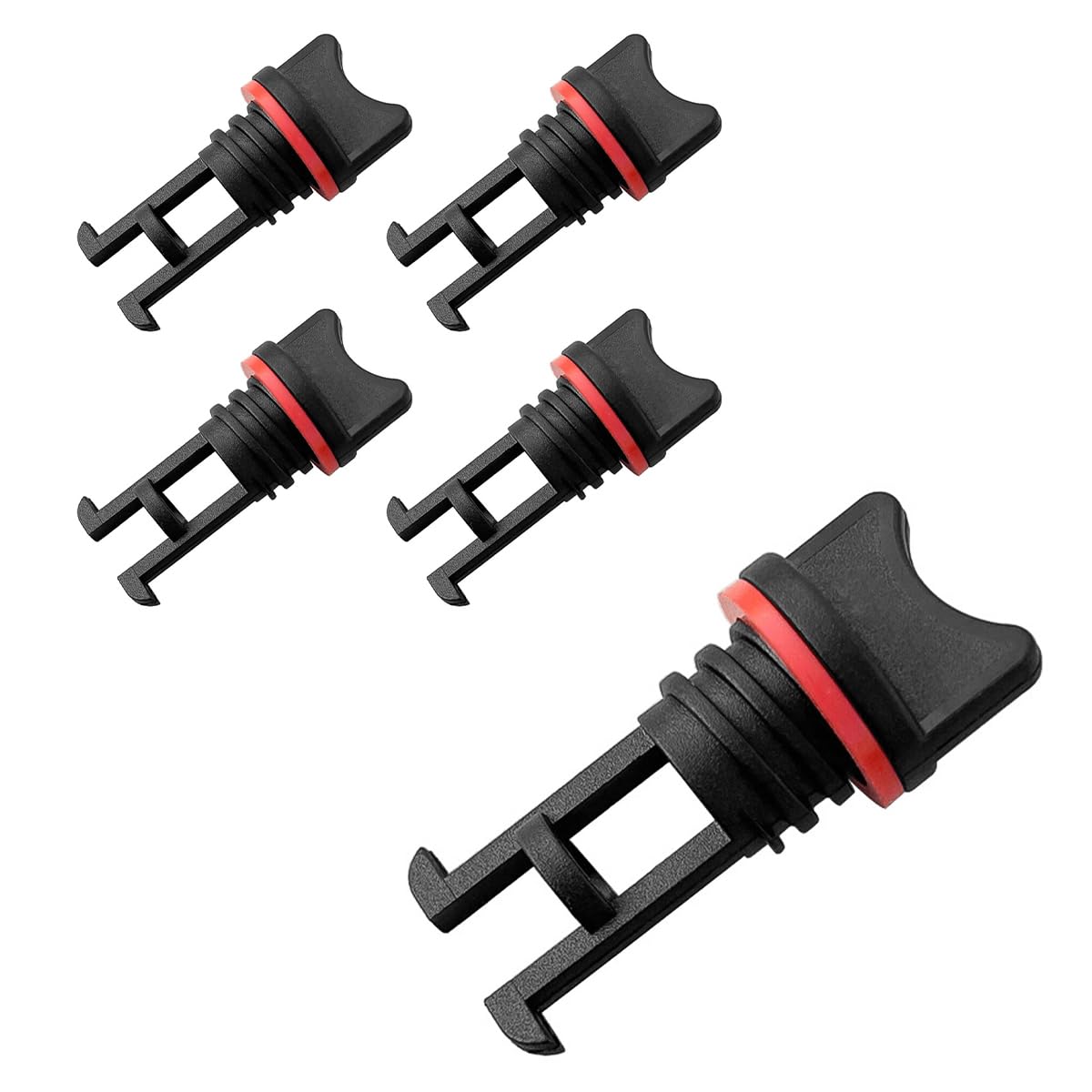 ZONADAH 5 Pieces Kayak Rubber Plug Canoe Drain Scupper Stopper 19mm Coarse Thread Standard Size Drain Bung Canoe Accessories Kayak Scupper Plug Marine Bucket