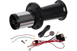 FARBIN 12v OOGA Horn Antique Classic Car Horn with Button Old School Chrome Ahooga Air Horn Vintage Style Fun Horn OOOGAH Sound Car horn (Silver Strange tone horn kit)