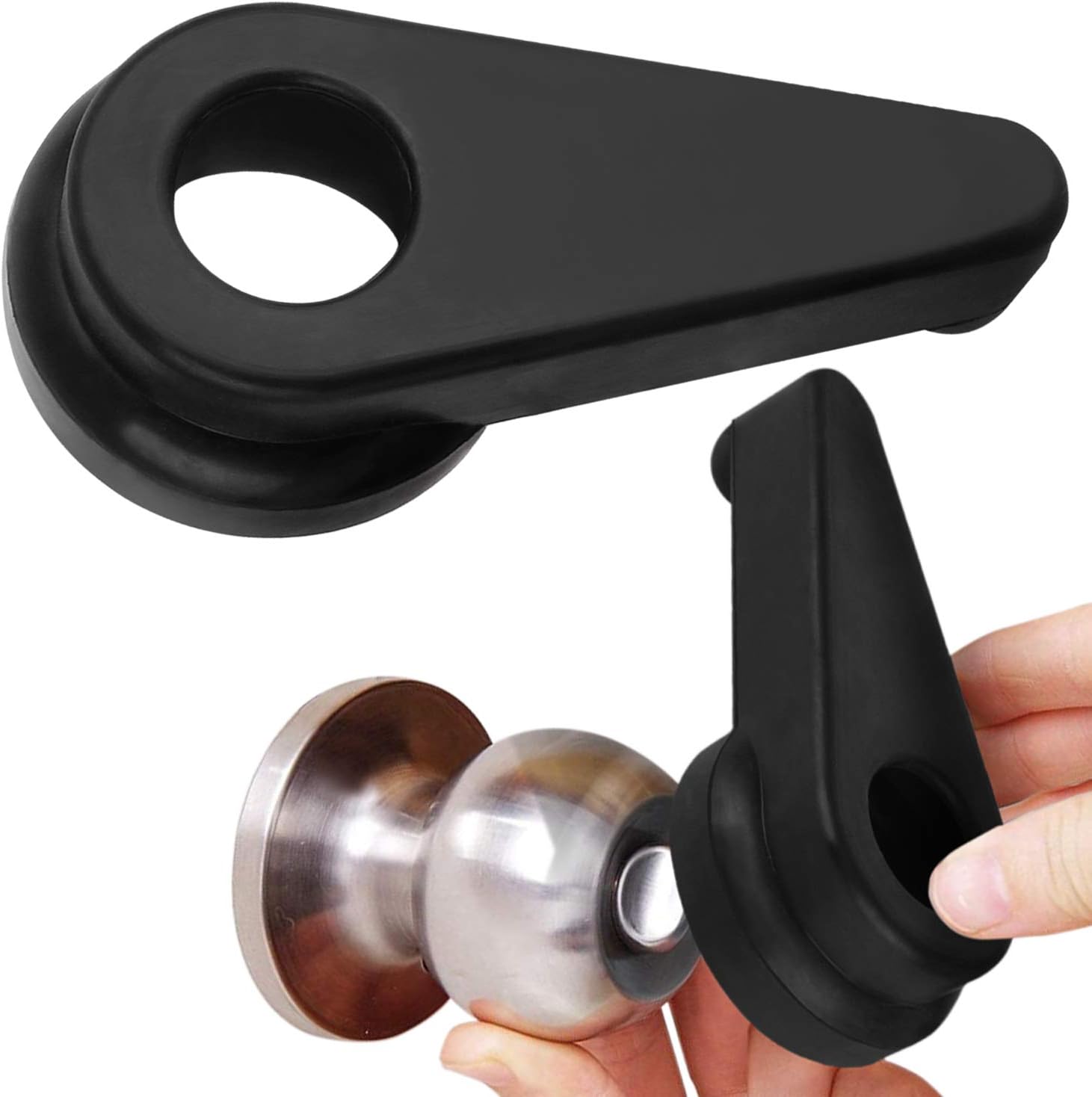 Two Pack Door Handle Extension, Soft Rubberized Doorknob Extension, Converts Knob Style Doors to Handles for Easy Accessibility for Elderly, Disabled, Children, Fits Door Knobs 2" to 2.5": Health & Personal Care