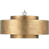 Capital Lighting 339091ML Jude Modern Geometric Bold Metal Tiered Drum Pendant, 9-Light 540 Total Watts, 17" H x 30" W, Mysti