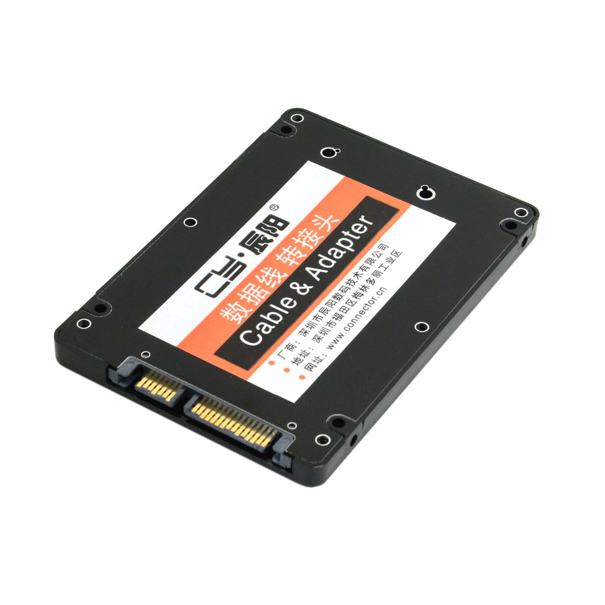 Cablecc Mini PCI-E mSATA SSD to 2.5 SATA Hard Disk Enclosure Case Converter Adapter for Intel Samsung Asus Black