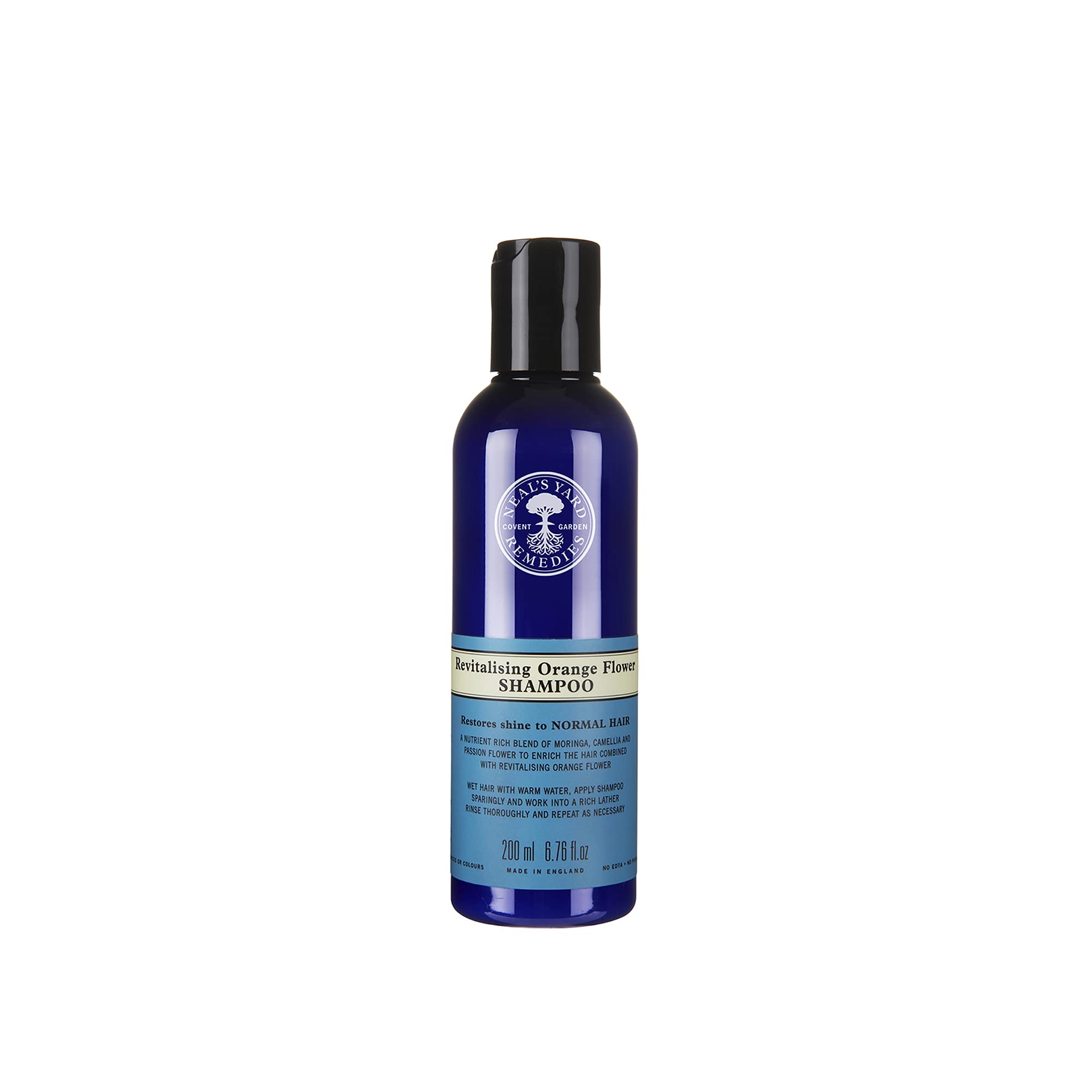 Neal's Yard Remedies Revitalising Orange Flower Shampoo, Nutrient Rich, Adds Natural Shine To Hair, Cruelty-Free, 200 ml