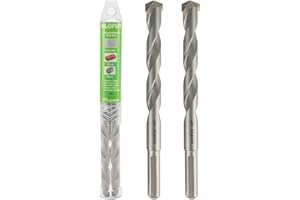 HLOFIZI 1/2" x 6" Masonry Drill Bits 1/2 inch Concrete Drill Bits Carbide Tipped Hammer Drill Bit, for Cement, Brick, Stone, 2 Pack