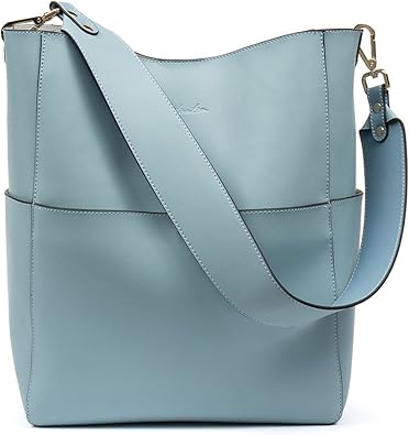 BOSTANTEN Women's Leather Designer Handbags Tote Purses Shoulder Bucket Bags