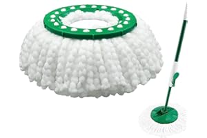 Spins Mop Replacement Head, Reusable Microfiber Mops Refill Heads, Rotating Mop Replacement Heads, Triangle Spins Machine Was