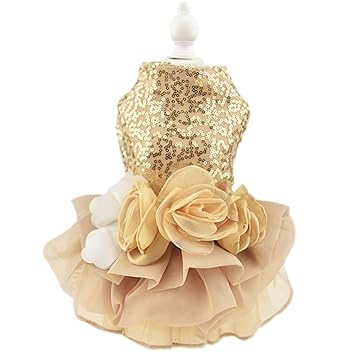 Amazon フラッシュストロボドレスドレスのドレスコードドレス猫豪华プリンセスドレス夏犬チワワ服 Xl Fladorepet ドレス ワンピース 通販