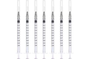 100 Pack - 1ml Syringes with Needle 27Ga, Individually Sealed Packaged