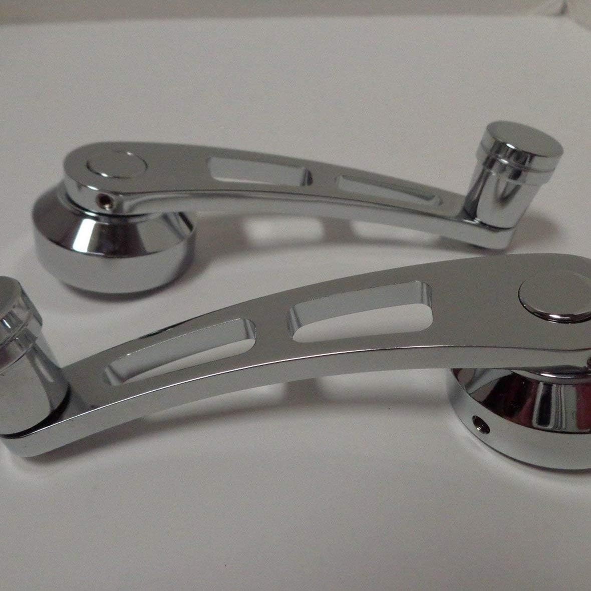 Chrome Billet Aluminum 4 1/4 Window Crank Handle Kit For Hot Rod Chevy