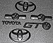 For GT86 FRS Black Replacement Badge Bundle (Complete Set) (2012+) (2017+) (2012-2016, Matte Black)