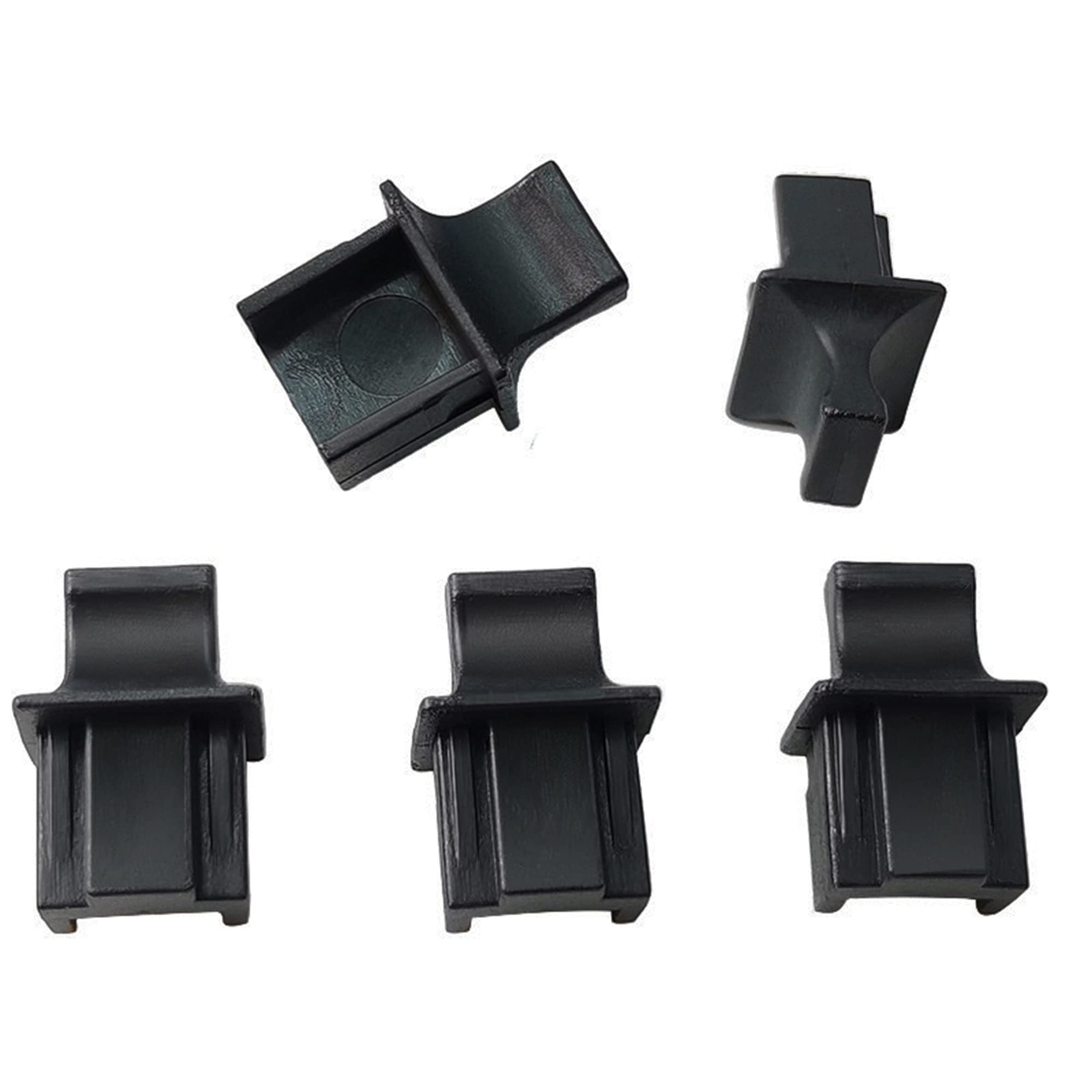 SHANFEILU RJ45 Female Jack Anti Dust Cover Cap Protector Protect Ethernet Hub Port for Laptop Router Switch 25 PCS(Black Large)