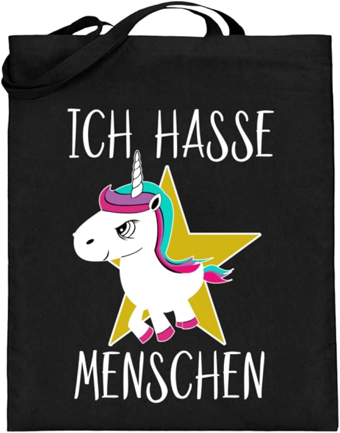 generisch Buntes, böses Einhorn Unicorn Pferd Pony - Ich hasse Menschen