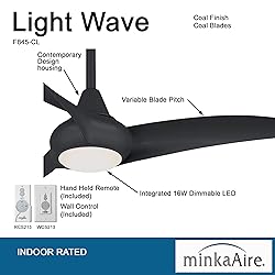 MINKA-AIRE F845-CL Light Wave 44" Ceiling Fan, Coal