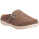 REVITALIGN Women's Solaire Suede Mule, Fossil, 11 Wide
