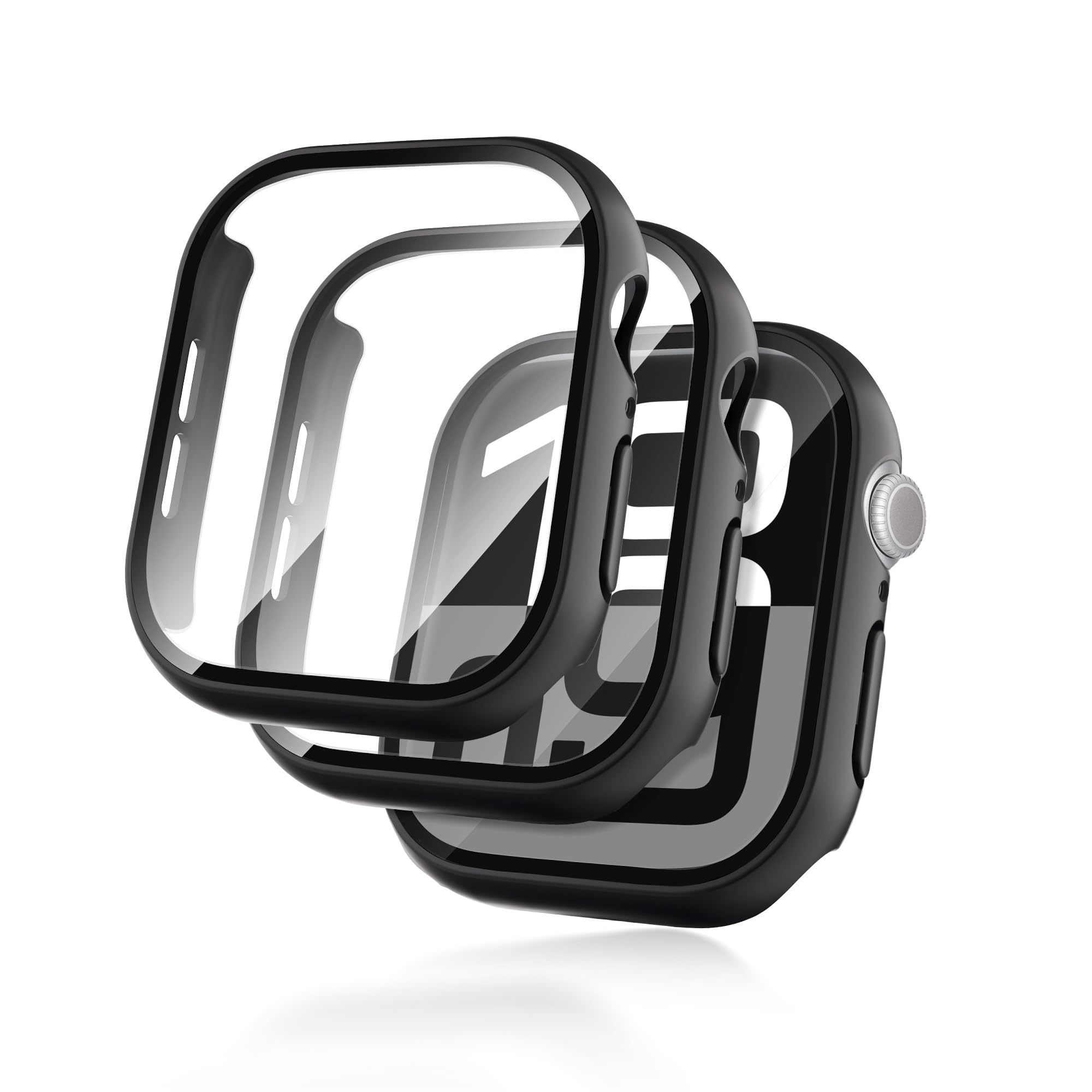 Seltureone 2 Pack Watch Case with Screen Protector Compatible with Apple Watch Series 11/10 42mm, Hard PC [Anti-Scratch][Anti-Dust] 360° All-Round Protective Case for Watch Series 11/10 42mm - Black