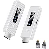 Wireless HDMI Transmitter and Receiver 165FT/50M, 5.8G+2.4G Wireless HDMI Extender kit for 4K Decode Input 1080P Output, LED Display, Plug & Play Portable for Video to Monitor from Laptop/PC/TV Box