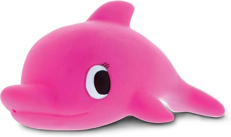 Floating Pink Dolphin Rubber Bath Toy 