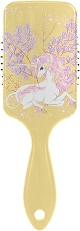 Amazon くし サラサラ 黄色 レディース 人気 おしゃれ 櫛 頭皮マッサージ 静電気防止 クッションブラシ パドルブラシ イェロー ヘアブラシ ヘアケア 女の子 ユニコーン 可愛い かわいい 可愛い かわいい Natax ヘアブラシ 通販