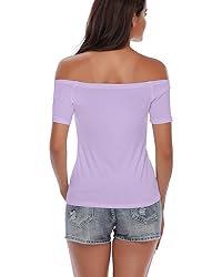 Fuinloth Women's Off Shoulder Tops, One Shoulder