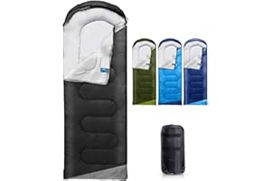Rantizon Sleeping Bags for Adults Backpacking Lightweight Waterproof- Cold/Warm Weather Sleeping Bag for Mens Kids Boys Girls Camping Essentials Hiking Outdoor Travel Hunting with Compression Bags