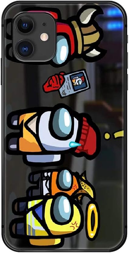 Amazon Com Among Us Phone Case Cover Hull For Iphone 5 5s Se 2 6 6s 7 8 Plus X Xs Xr 11 Pro Max Black Shell Pretty Waterproof Silicone 7 Arts Crafts Sewing