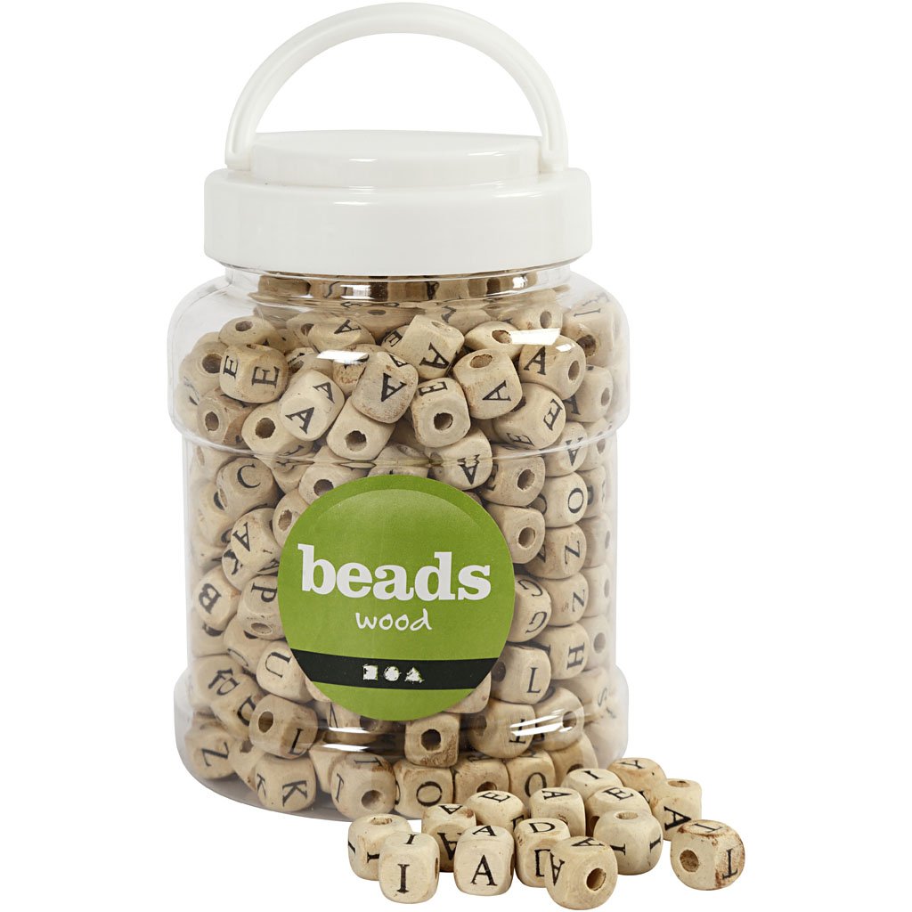 Wooden beads, size 9x9x9 mm, hole size 3 mm, china berry, 185 g, 400ml, approx. 400 pc