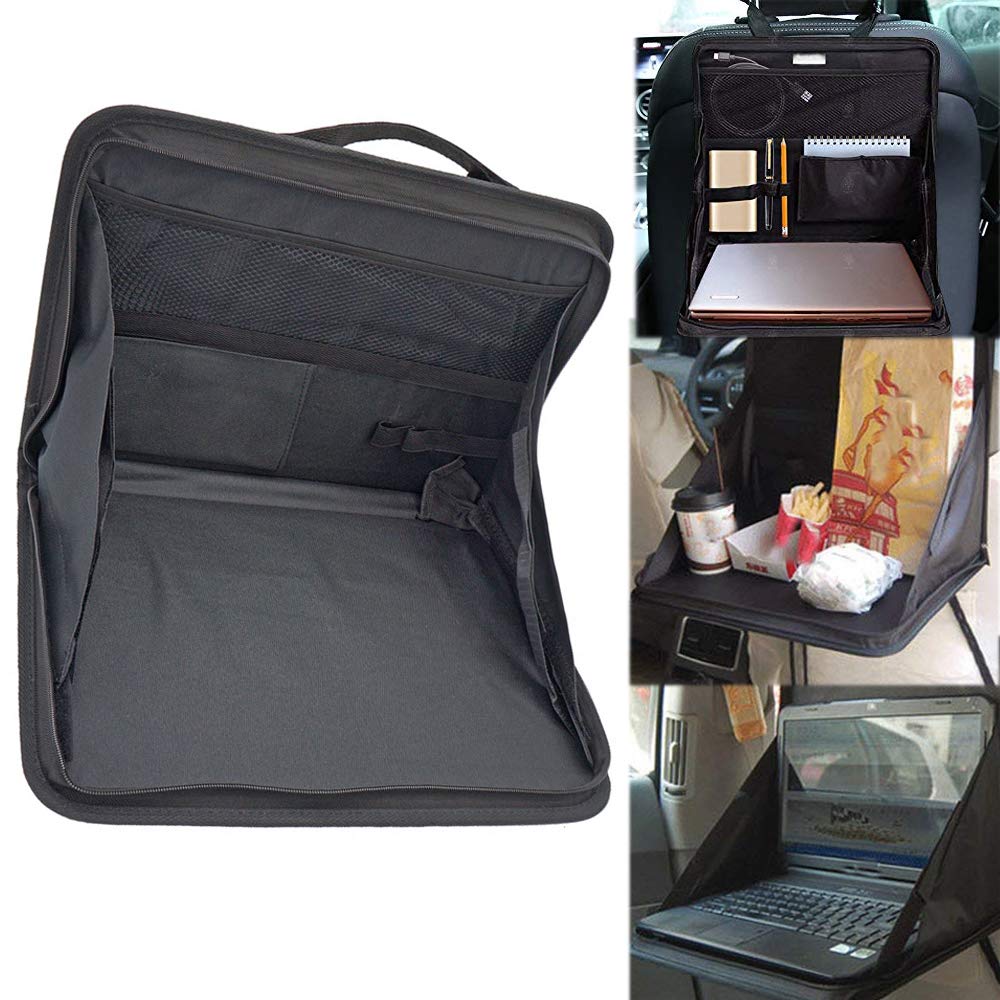 Deer Platz Car Seat Tray, Car Back Seat Storage Tray Bag, Laptop Bag Stand For Car, Heavy Duty Car Laptop Holder Tray Bag, Mount Back Seat Auto Food Work Table Organizer