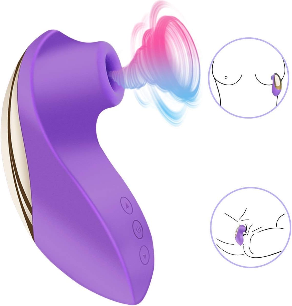 iHoM 10 Sucking Modes Oral Tongue Vibrating Toy for Women Cli^torial Simulator Adult Sucking Toy