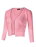 GloryStar Women's Casual 3/4 Sleeve Button Down