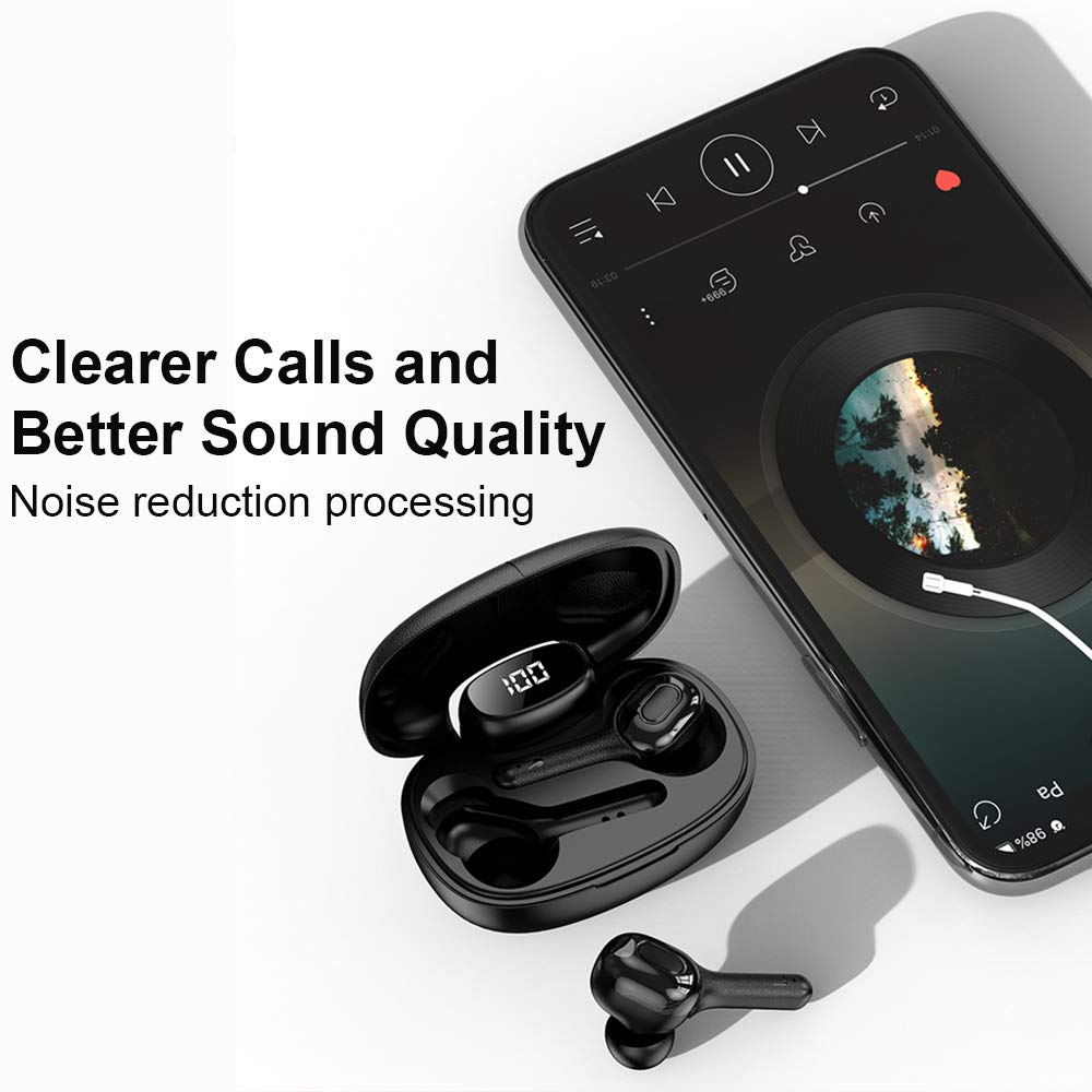 Auriculares Bluetooth 5.0, auriculares inalámbricos Bluetooth + ...