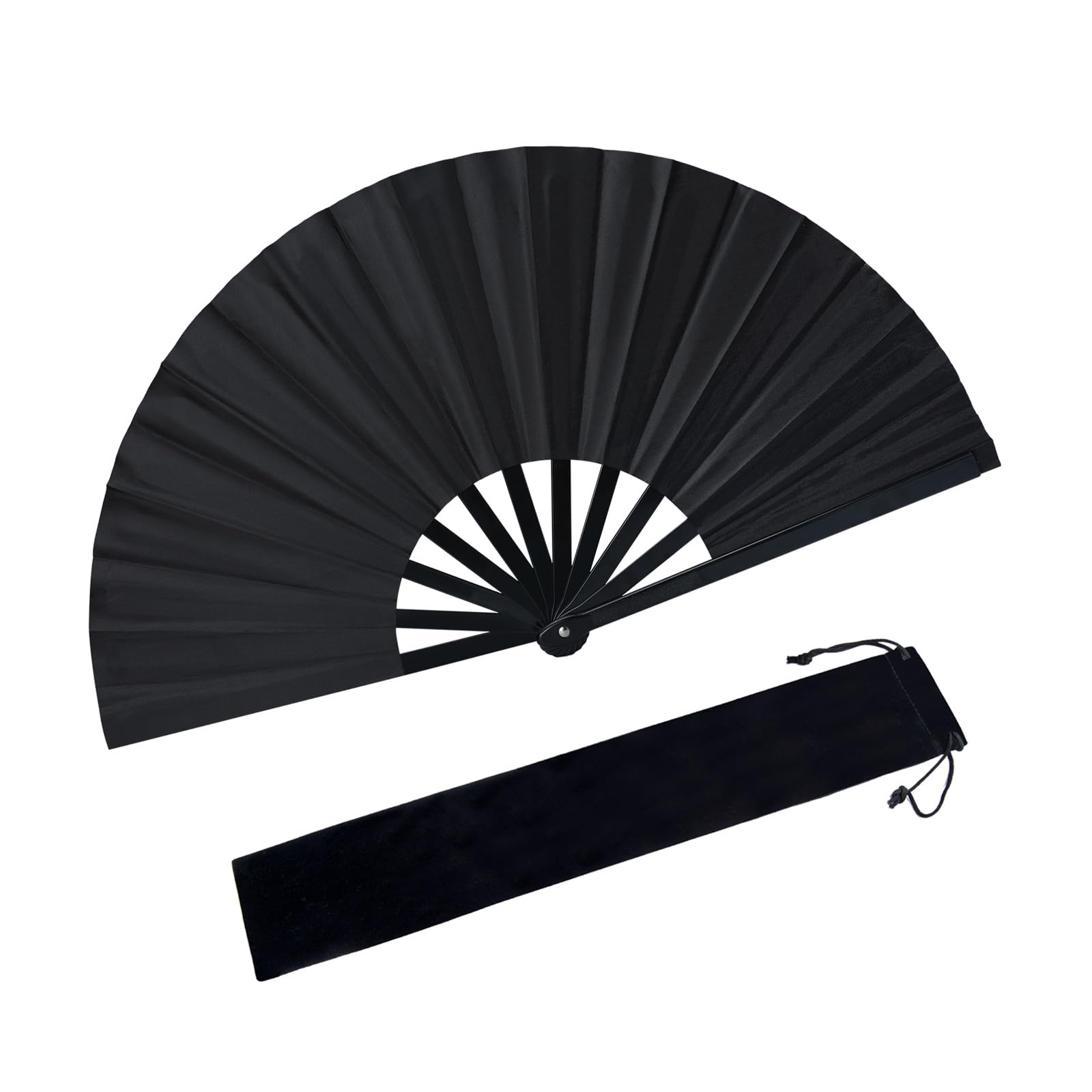 Photo 1 of Boots on The Ground Fan,Large Black Line Dance Popping Fan,Chinese Classic Folding Hand Fan Clacking Fans for Dancing,Performance,Exercise
