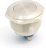 DollaTek 25mm Flat Angel Eye LED Momentary Reset Push Button Switch 12V DC view 6