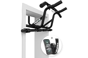 PULLUP & DIP Pull-up bar for door frames for hanging without screws and no slipping, professional door bar, pull-up bar with padded handles