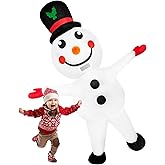 DeHasion Christmas Snowman Inflatable Costume Blow-up Suit Cosplay Outfit for Adult,Halloween,Christmas Party/Parade