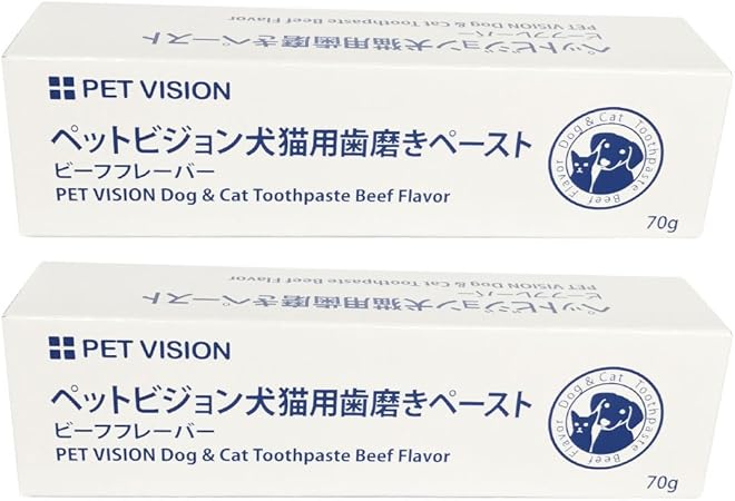 Amazon 2個セット 国産 犬猫用歯磨きペースト ビーフフレーバー 70g 在庫限り ペットゴー 歯磨き粉 通販