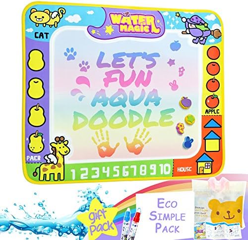 Doodle Mat Water Doodle Pad LAUNGDA Aqua Doodles Color Drawing Toy Tablet Gift for Boy Girl Kid Toddler Simple Pack