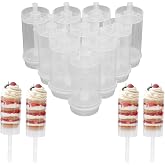 Emousport Cake Push Pop Containers: 10 Pack Cake Push Pops With Lids For Cupcake Confetti Homemade Ice Cream Desserts (10)