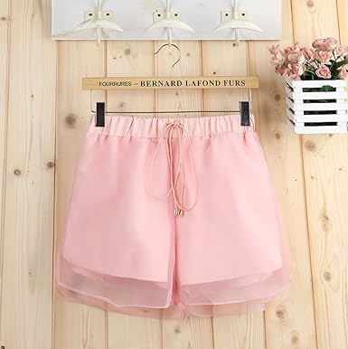 Amazon Co Jp ショートパンツ ショート パンツ レース ピンク ピンク