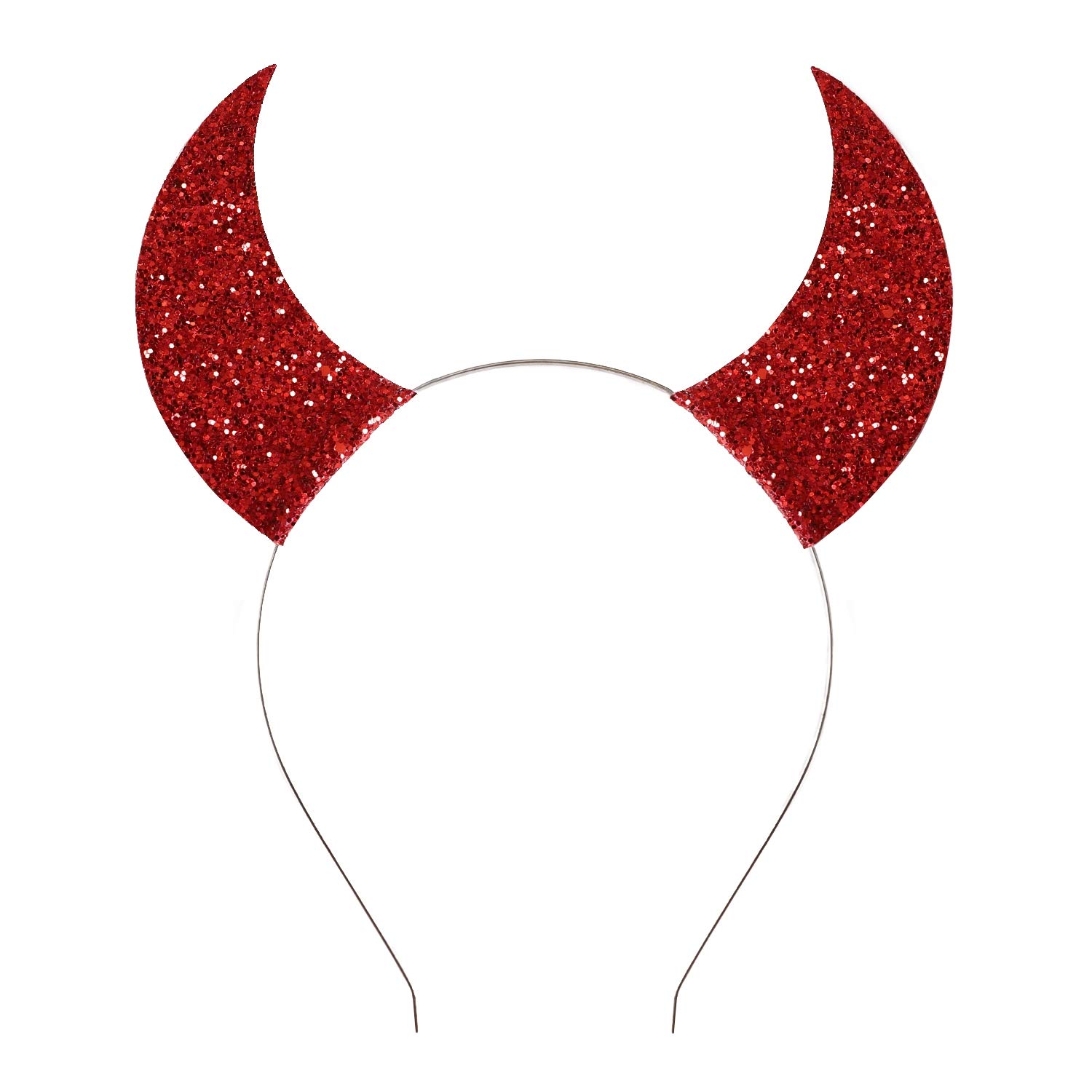 Girls Devil Horns Headband for Halloween (red): Beauty