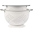 Rorence Powder Coated Steel Colander Set of 2 - White
