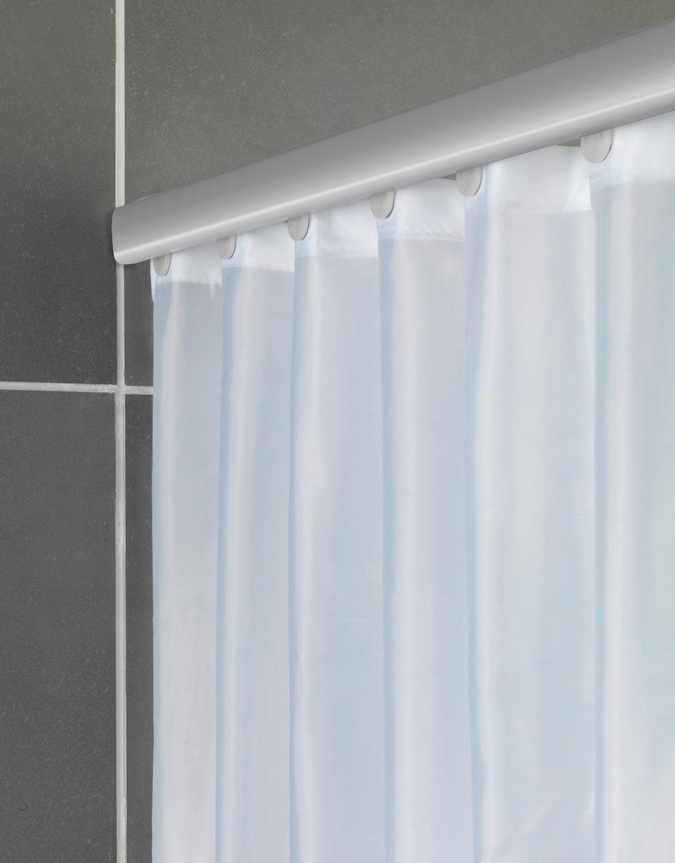 Wenko Shower Curtain Rail 125-210 cm, Chrome, 125-210 cm