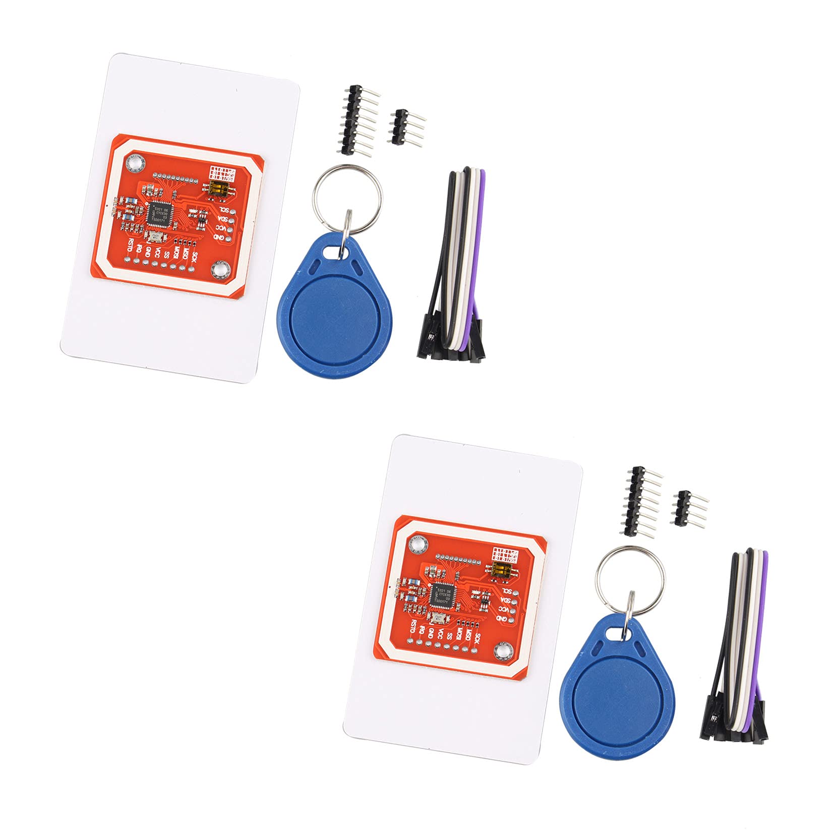 Jopto 2PCS PN532 NFC Near Field Communication RFID V3 Reader/Writer Module Kit Support Communication to Mobile Smart Phone Android Wireless Mode Compatible with Arduino Raspberry Pi DIY etc.