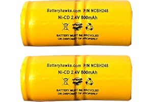 BATTERY HAWK (2 Pack) TIF8806A TIF8900 TIF 405421 TIF-8800 TIF8800A TIF8850 2.4v 800mah Ni-CD Gas Meter Battery Replacement