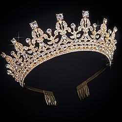 COCIDE Gold Tiara and Crown for Women Birthday