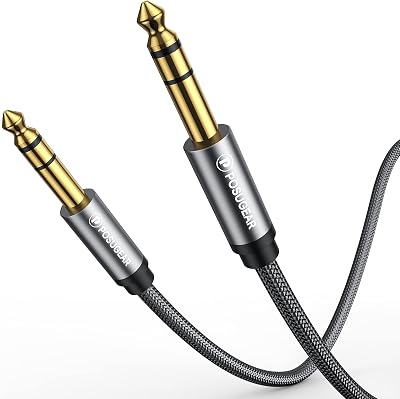 POSUGEAR 1M 6.35mm to 6.35mm Nylon Braided Guitar Cable