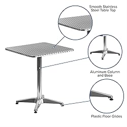 Flash Furniture Mellie 23.5'' Square Aluminum
