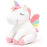 Lazada Unicorn Stuffed Animal Plush Toys Girls Gifts with Rainbow Wings White 12 Inches…
