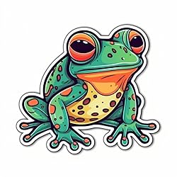 Yoonek Graphics Frog Vinyl Decal Sticker for