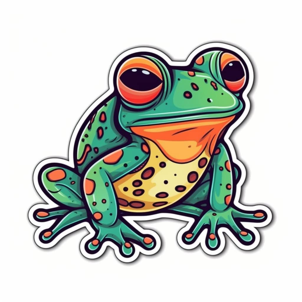 Yoonek Graphics Frog Vinyl Decal Sticker for